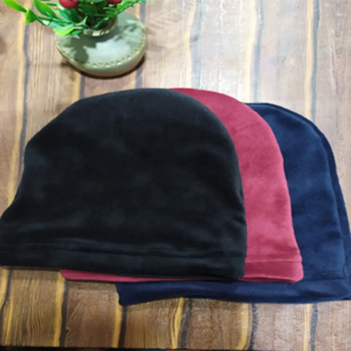 Winter Belvet Cap For Men 3-piece