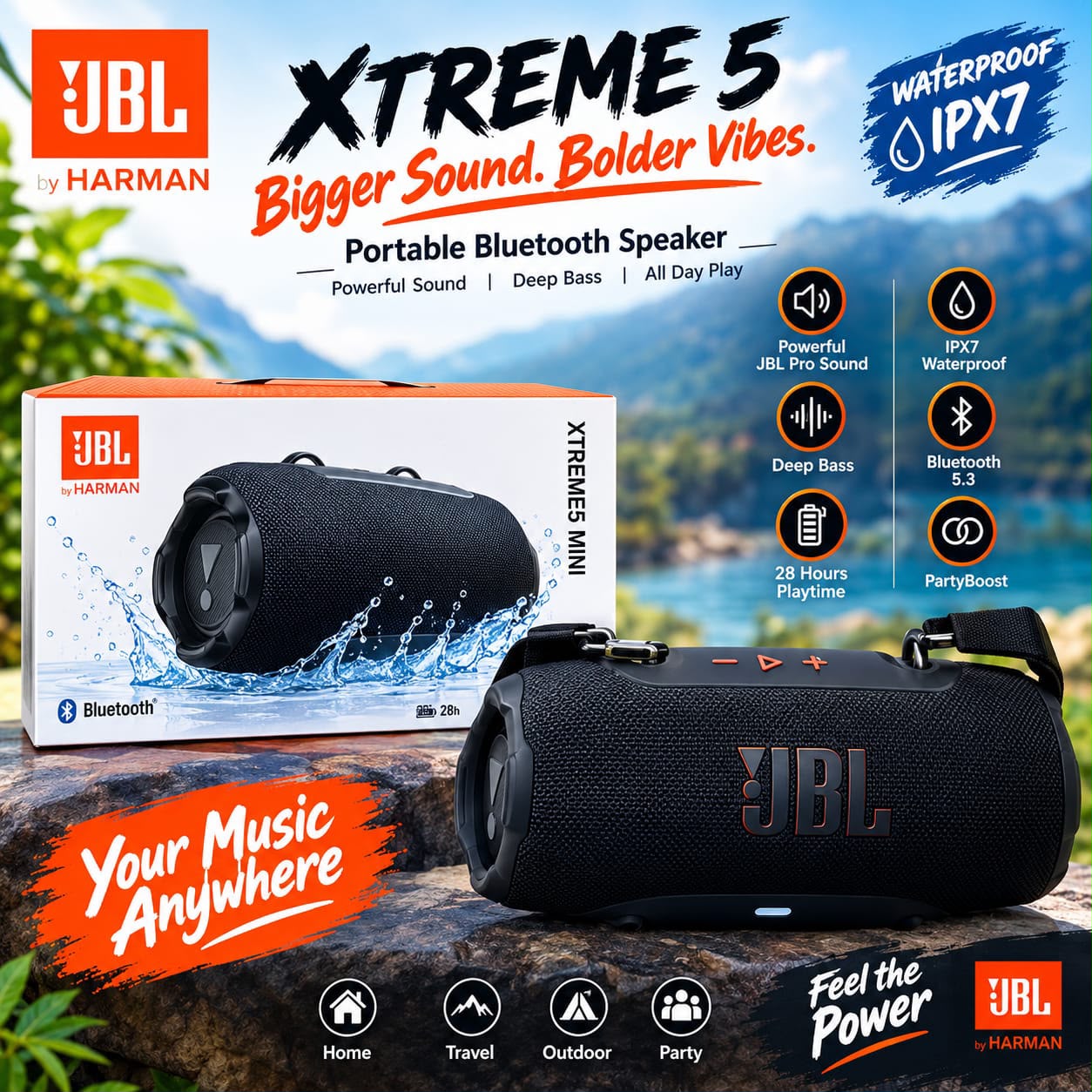 JBL Xtreme 5 Portable Waterproof Bluetooth Speaker