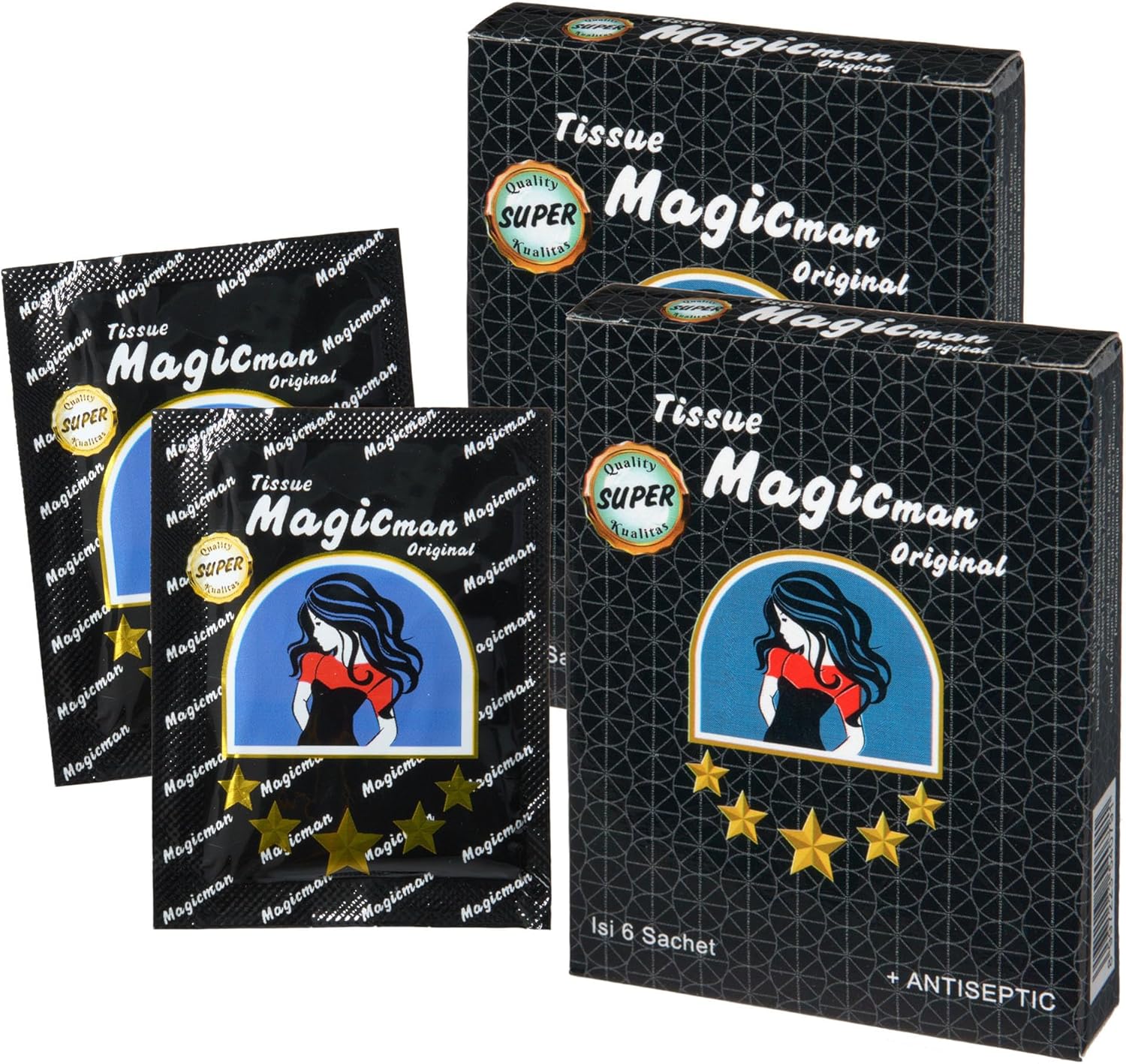Super Magic Man Delay Wipes Pack of 6