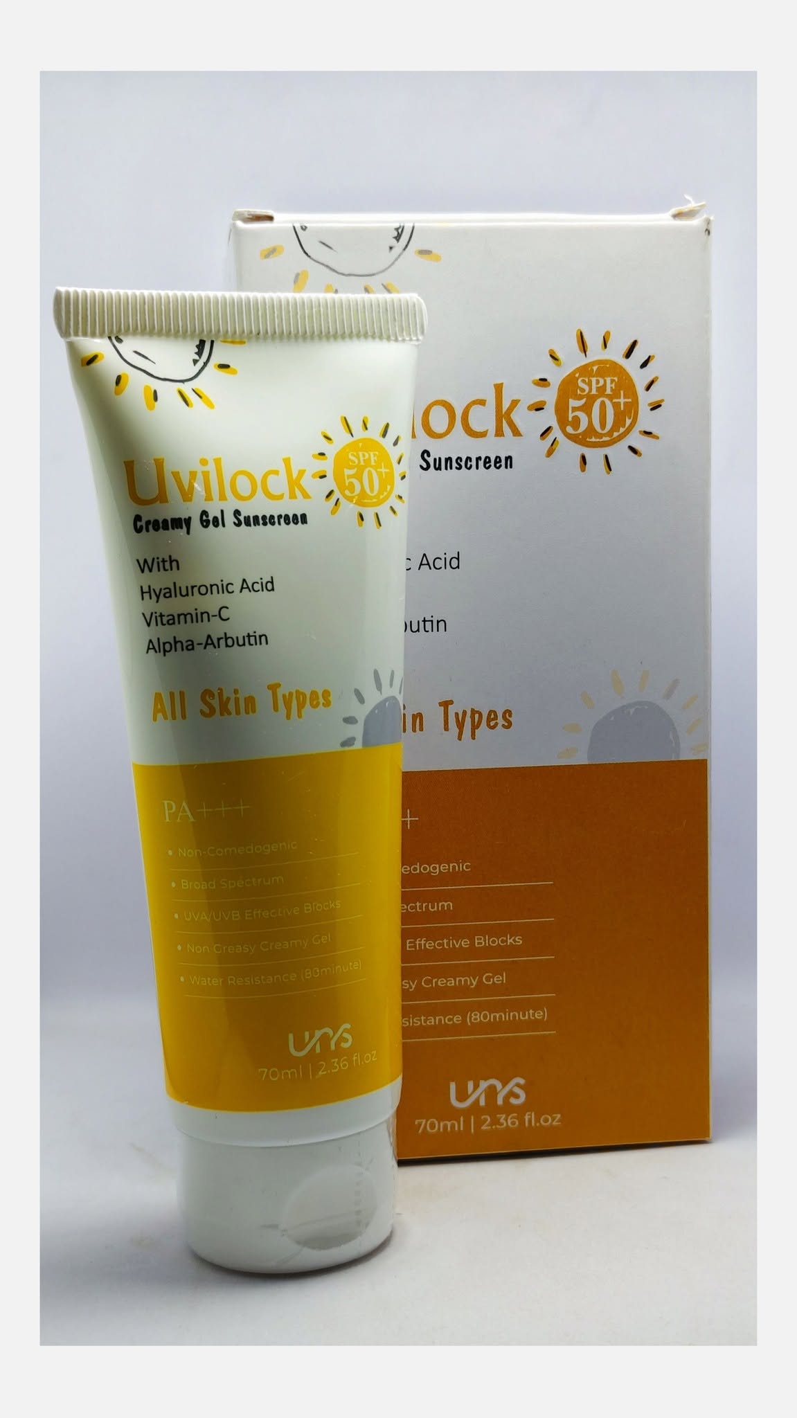 Uvilock Creamy Gel SPF 50 Sunscreen for All Skin Types - 70 ml