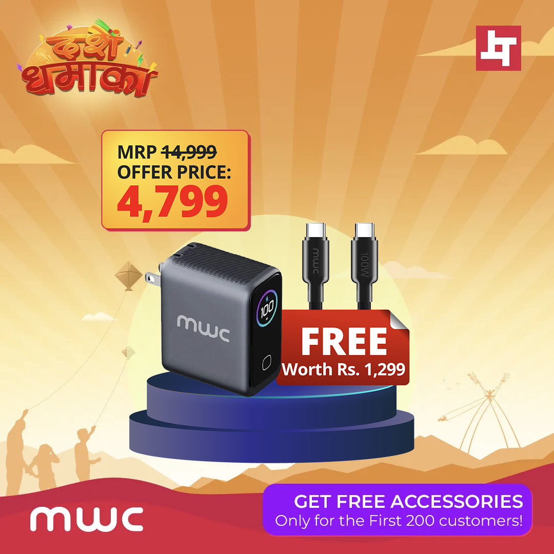 MWC MGF100 Pro 100W 3-Port Smart GaN Charger