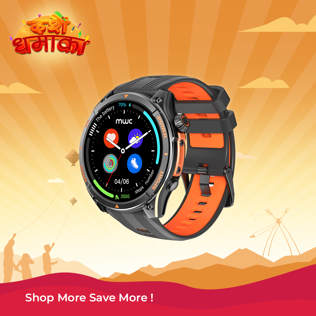 MWC AetherOne Watch Pro GPS Smartwatch With AMOLED Display