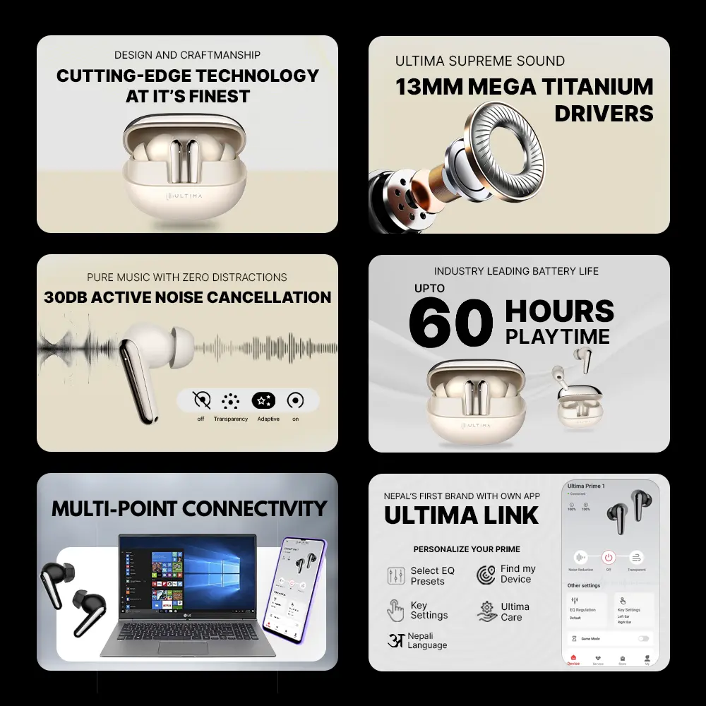 Ultima Prime 1.0 Bluetooth Wireless Earbuds