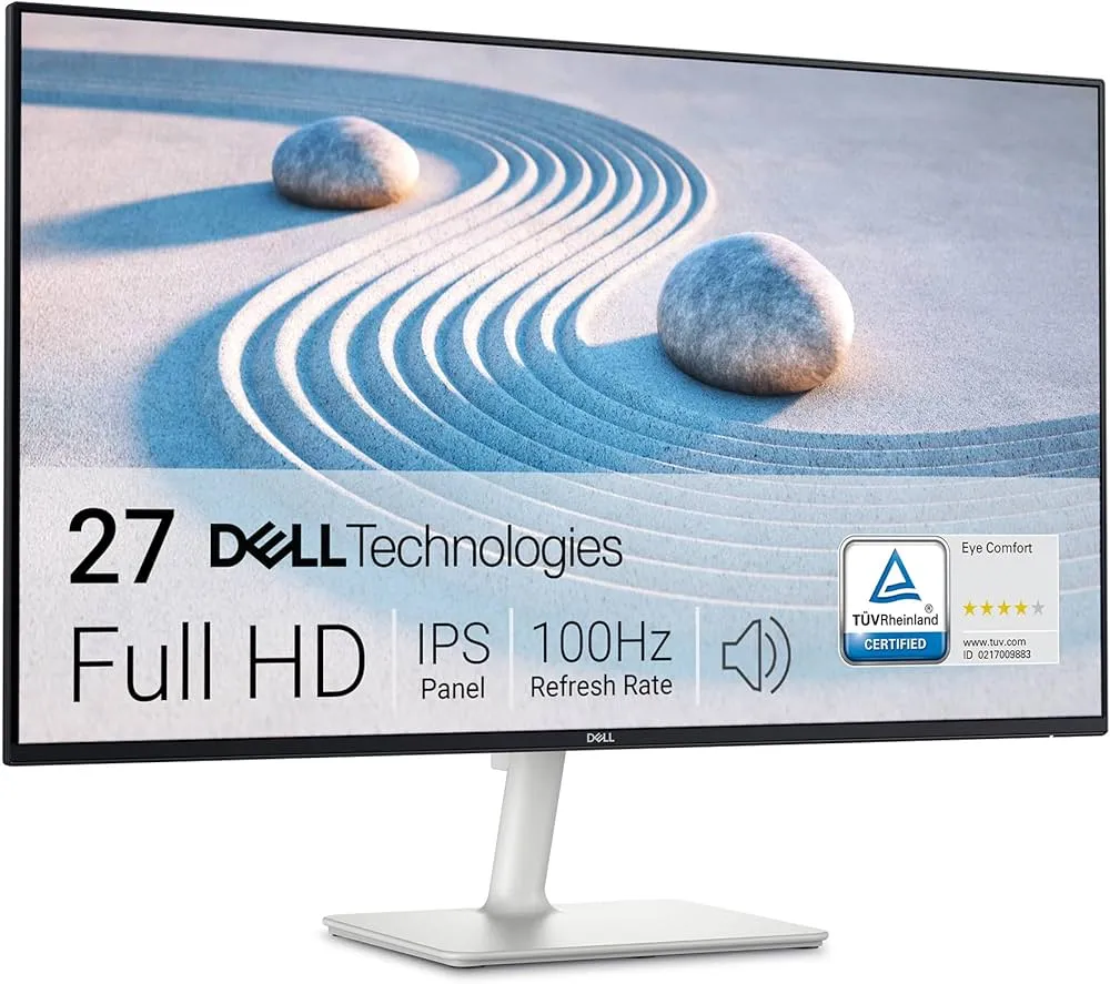 Dell 27" S2725H Full HD IPS Monitor - 100Hz, Dual HDMI & Built-in Speakers - White