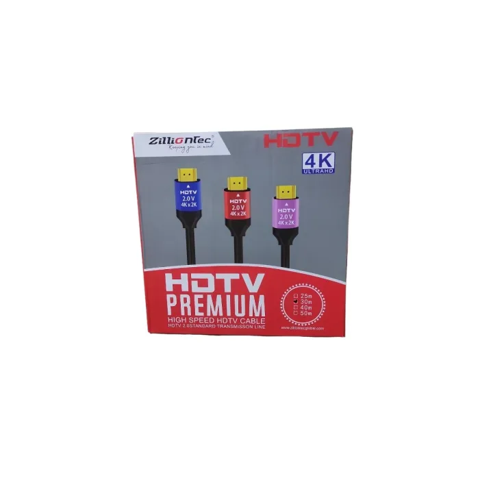 Hdtv Premium 4K Hdmi 10 Meter Cable Black Color