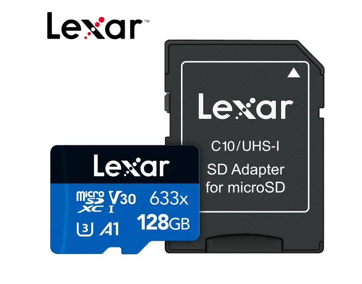 Lexar 633x 128GB Micro SDXC UHS-I Card with Adapter - U3 V30 A1