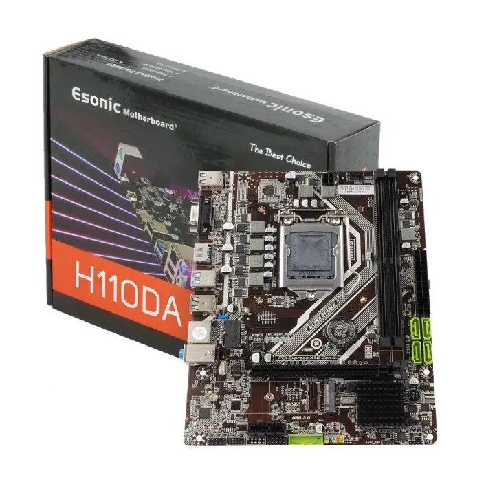 Esonic H110 Motherboard with M.2 NVMe Slot - 6th to 9th Gen Support
