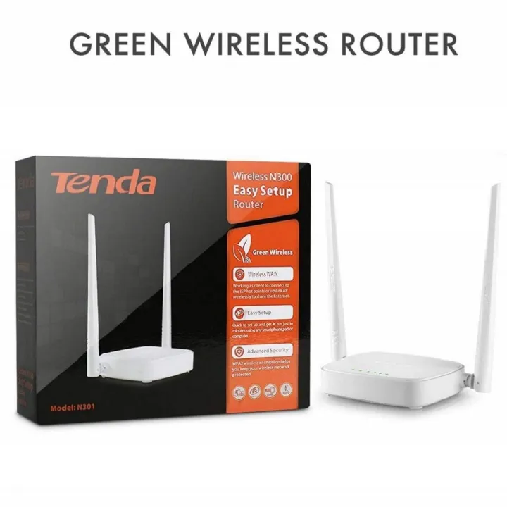 Tenda N301 N300 Wireless Router - White