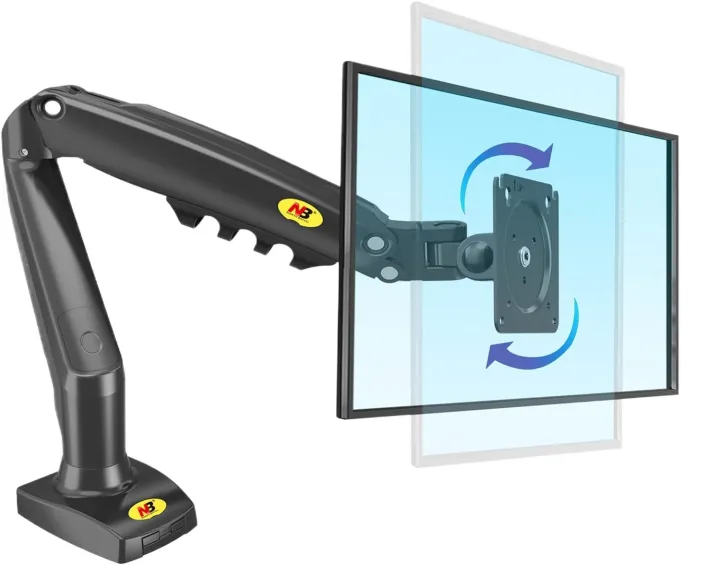 NB F80 Single Monitor Arm Stand 13-32 Inch - Black