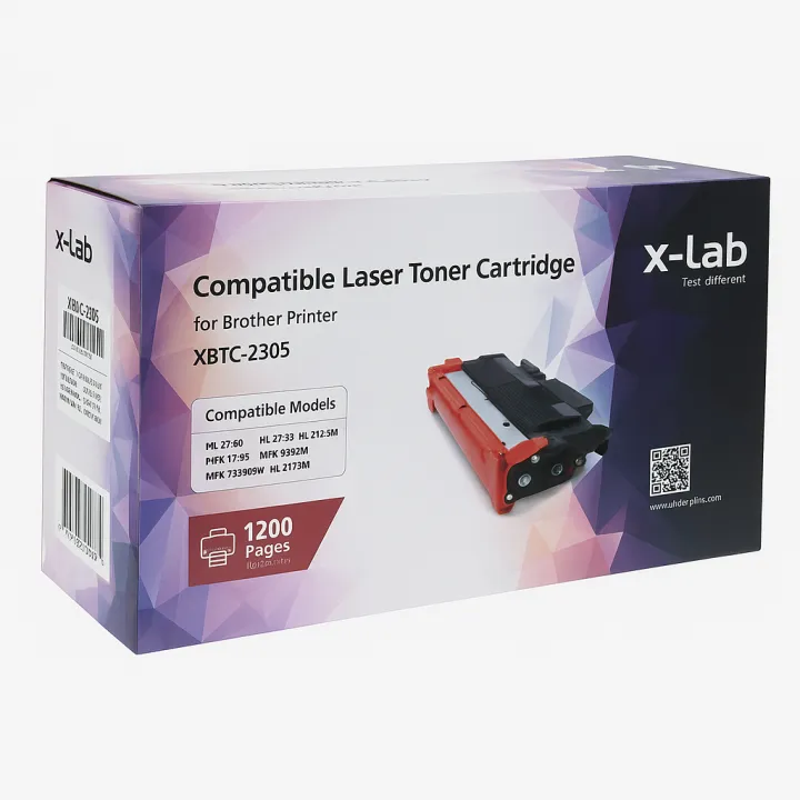 Xlab Xbtc-2305 Laser Toner Cartridge for Brother Printers - 1200 Pages