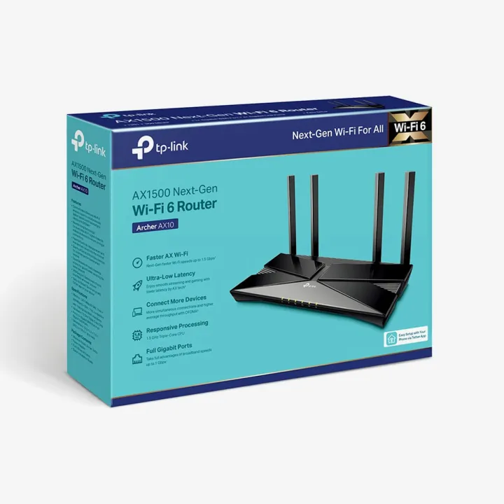 TP-Link Archer AX10 AX1500 WiFi 6 Dual Band Router