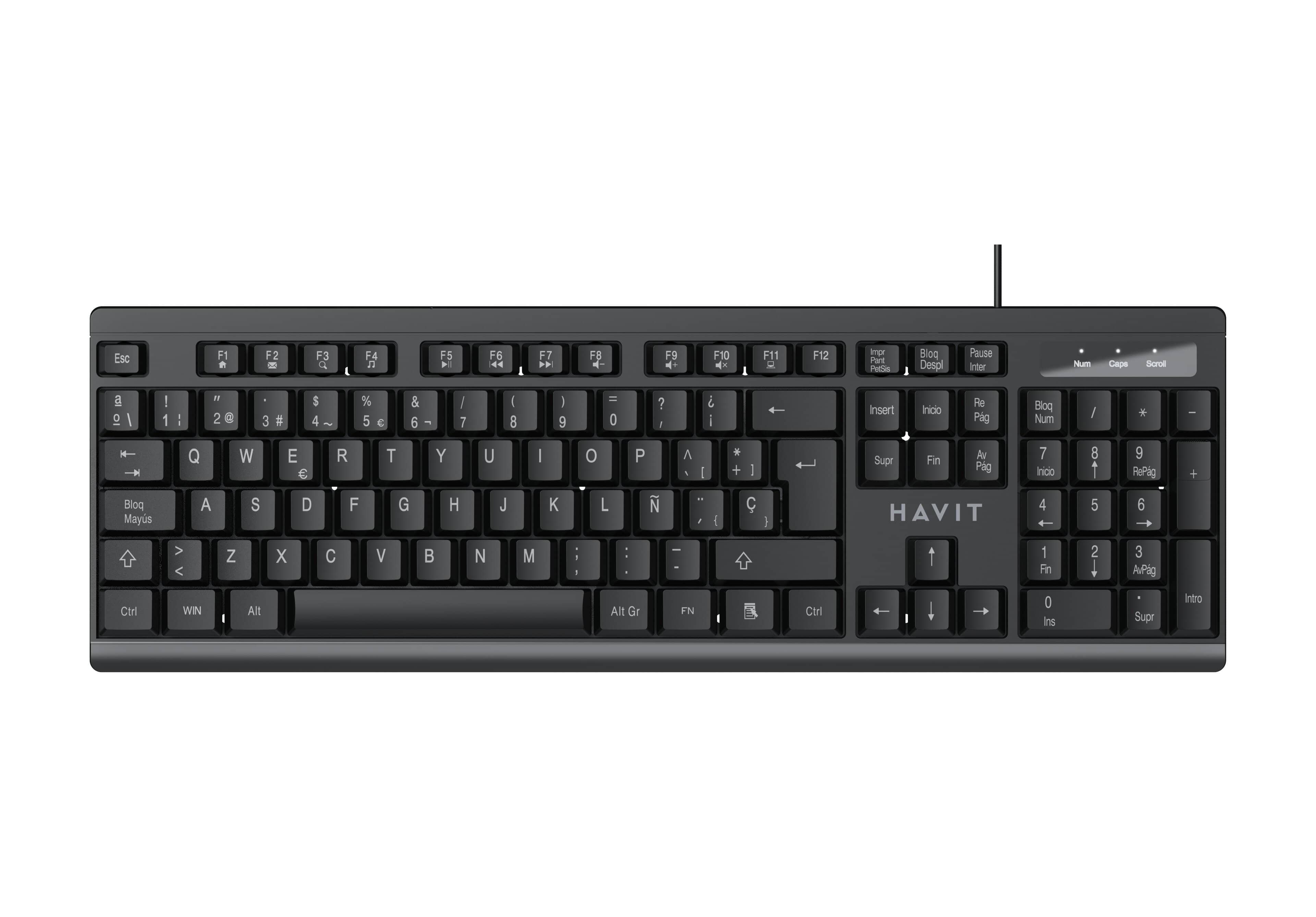 Havit KB376 USB Multimedia Keyboard With Numberpad