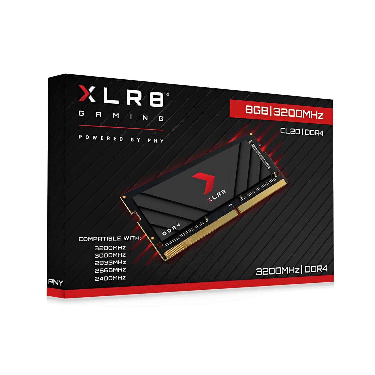 PNY XLR8 8GB DDR4 3200MHz CL22 Laptop RAM, 260-Pin, 1.2V, 2-Year Warranty