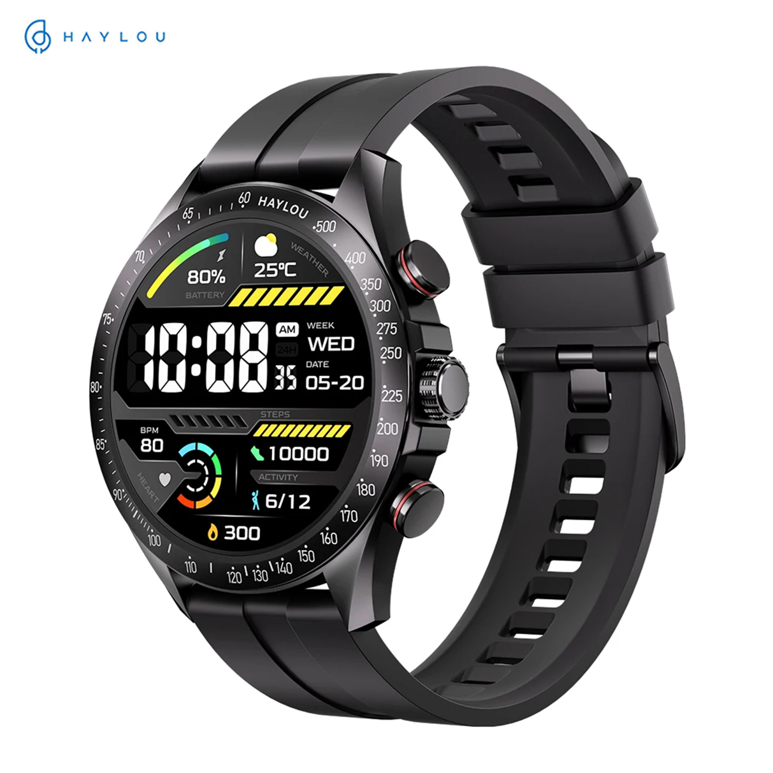 Haylou Solar Pro Smartwatch 1.28 Inch Display | GPS | 14 days battery life | Bluetooth Phone Call | IP68 Waterproof