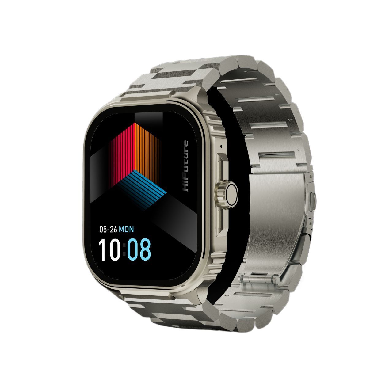 HiFuture Ultra3 Pro Stainless Steel Smartwatch | 2.04 Inch Super Amoled Display | AI Enhanced Health Monitoring | Bluetooth Calling | IP68 Water Resistant | 7 Days Battery