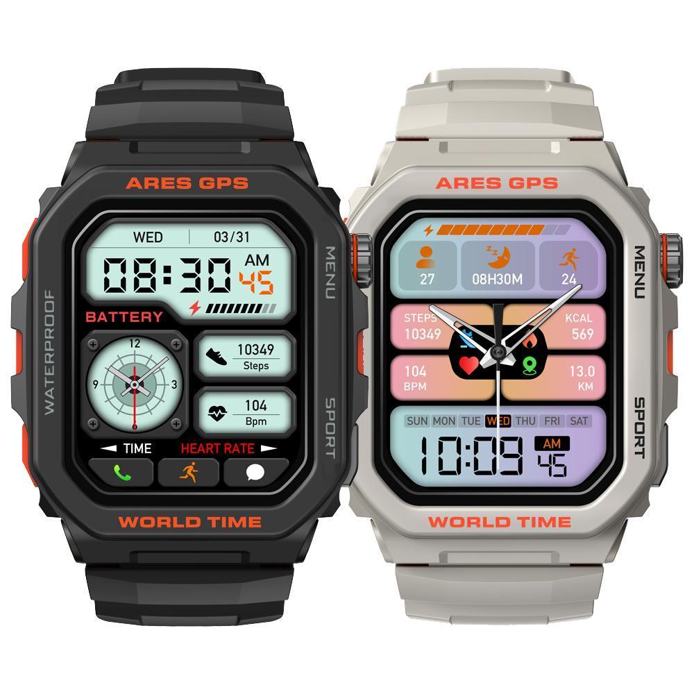 Zeblaze Ares GPS Smart Watch | Inbuilt GPS & Built-in Alexa | Bold Dual-Tone Color | Bluetooth Calling | 3 ATM Water Resistance