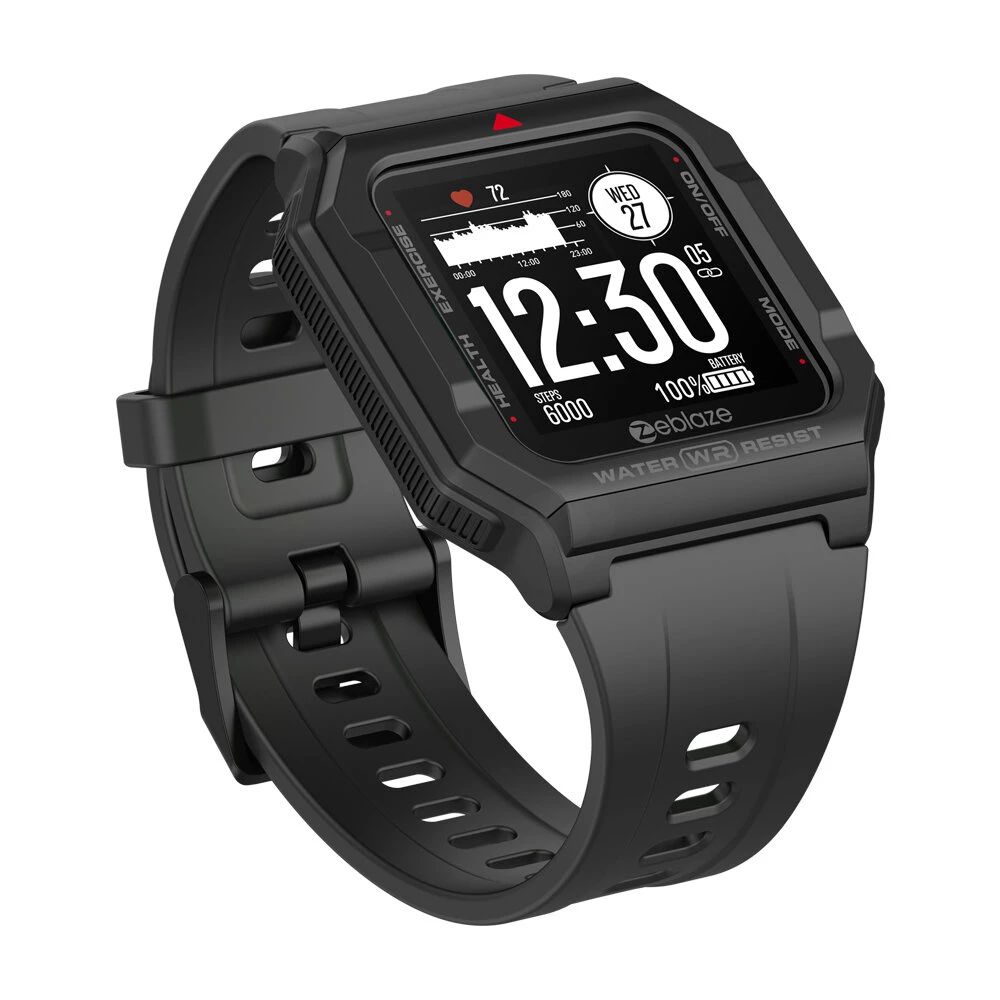 Zeblaze Ares Smartwatch | Bluetooth 5.1| Compatible Android and iOS | 30M Water Resistant | Heart Rate Monitoring | Blood Pressure | Sleep Tracker | Fitness Tracker