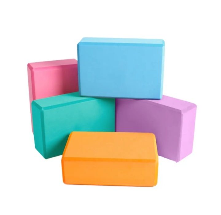 Premium EVA Yoga Blocks 2-Pack for Pilates, Meditation & Stretching - Multicolor