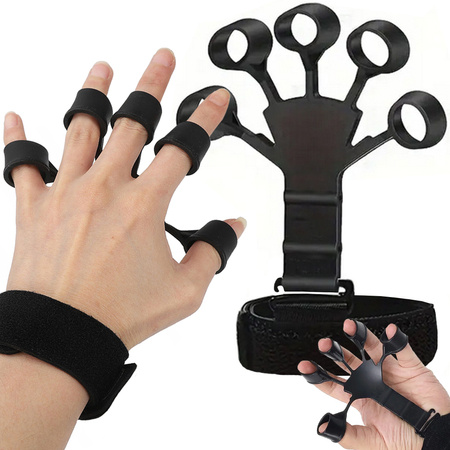 Finger Strengthener Hand Grip Exerciser - Black 1 Pc