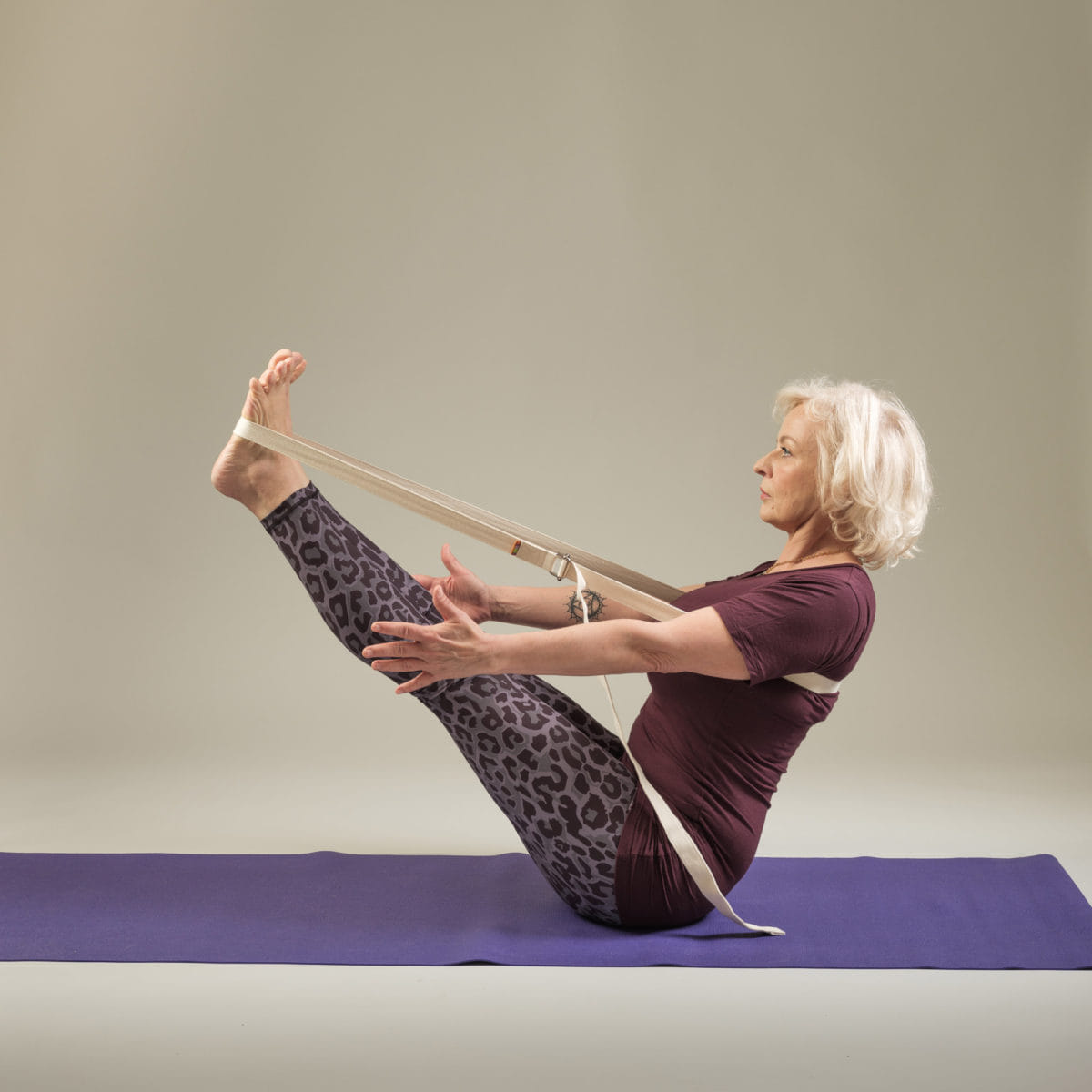 Yoga Strap Lightweight Cotton Slip-Free Support for Stretching