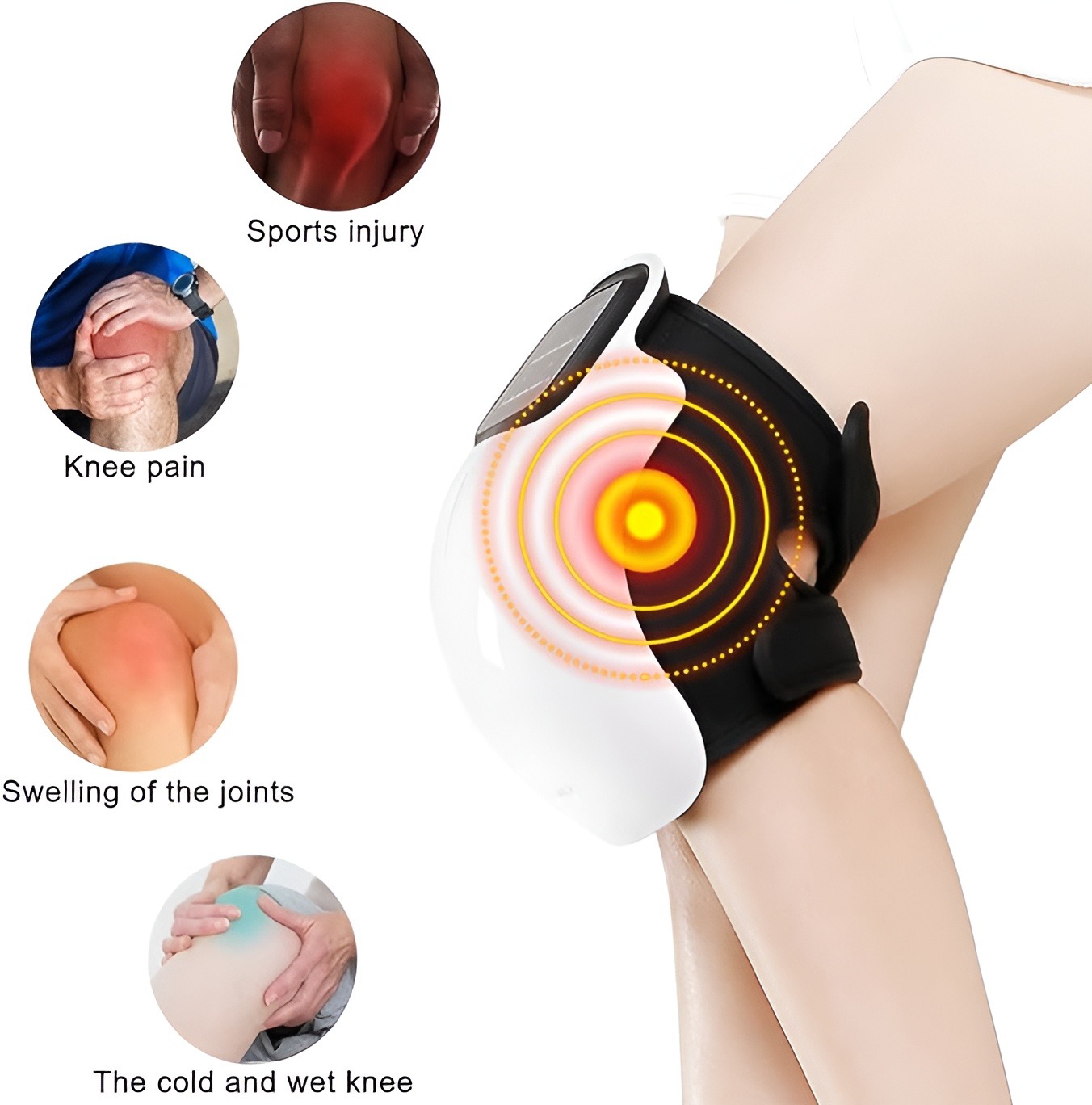 Acs Knee Massager with Heat, Kneading & Vibration Therapy