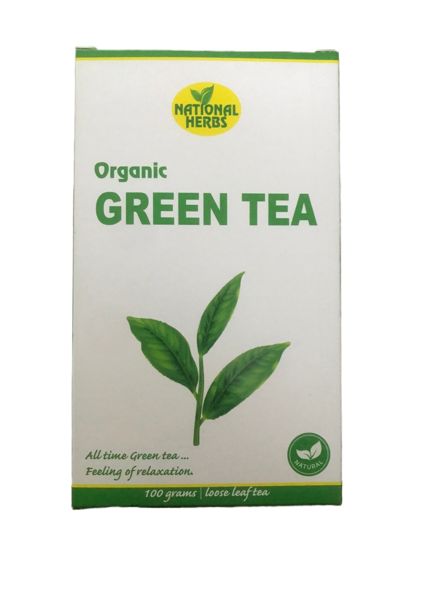 National Herbs Organic Green Tea - 100Gm