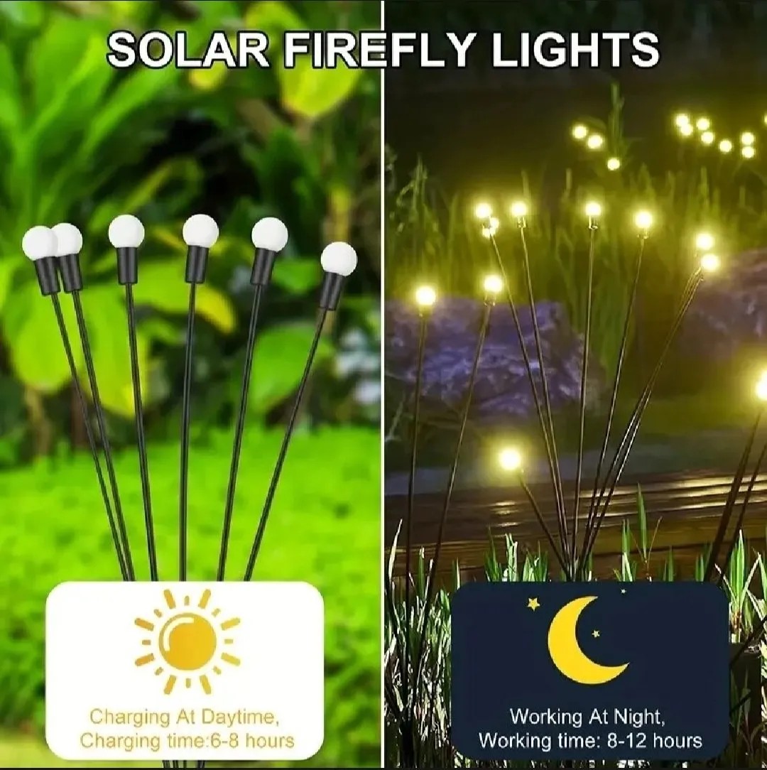 Solar Lawn & Garden Lamps - 10 Lights, 2 Sets