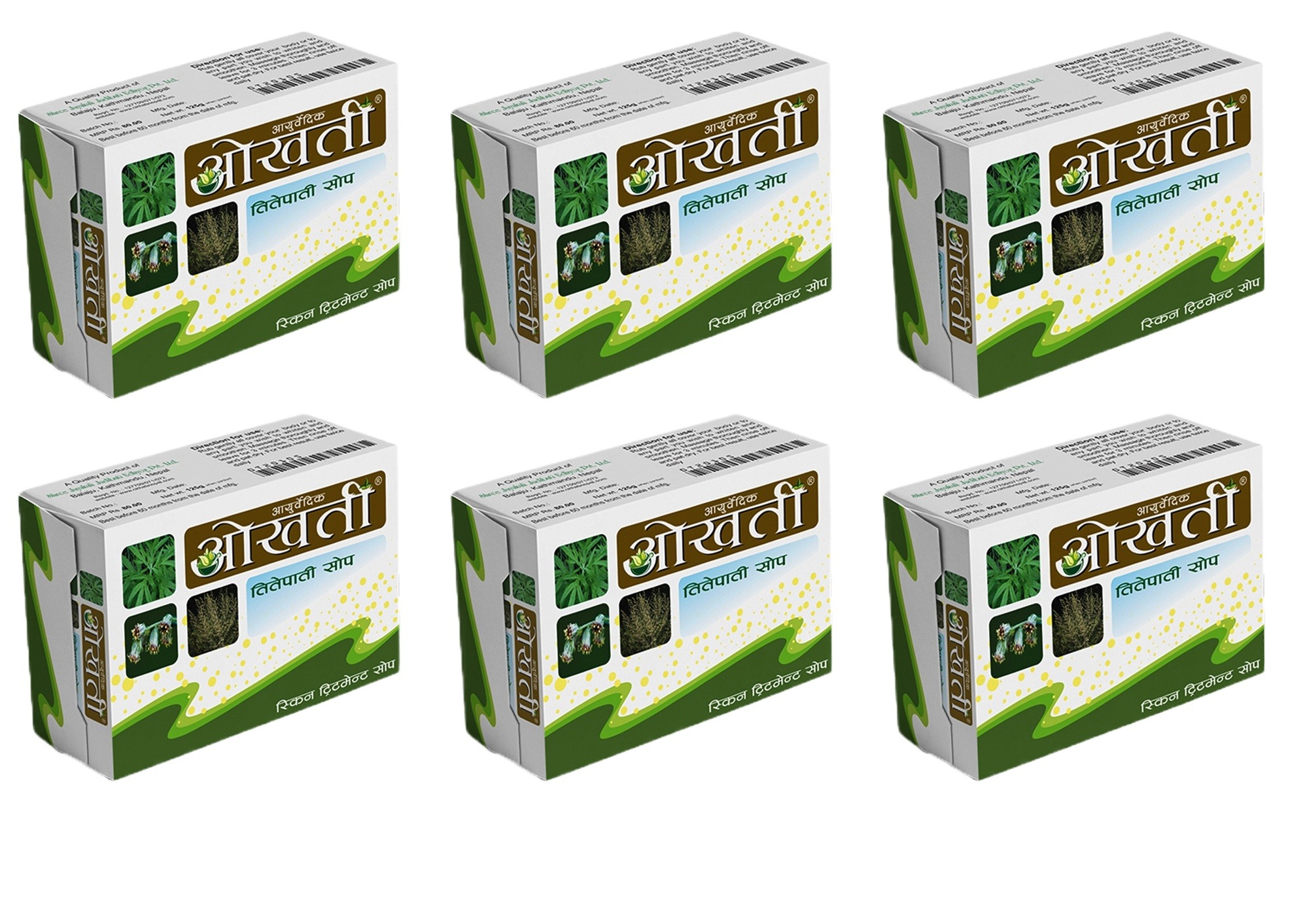 Okhati Titepati Herbal Soap - 125gm (Combo Pack Of 6)