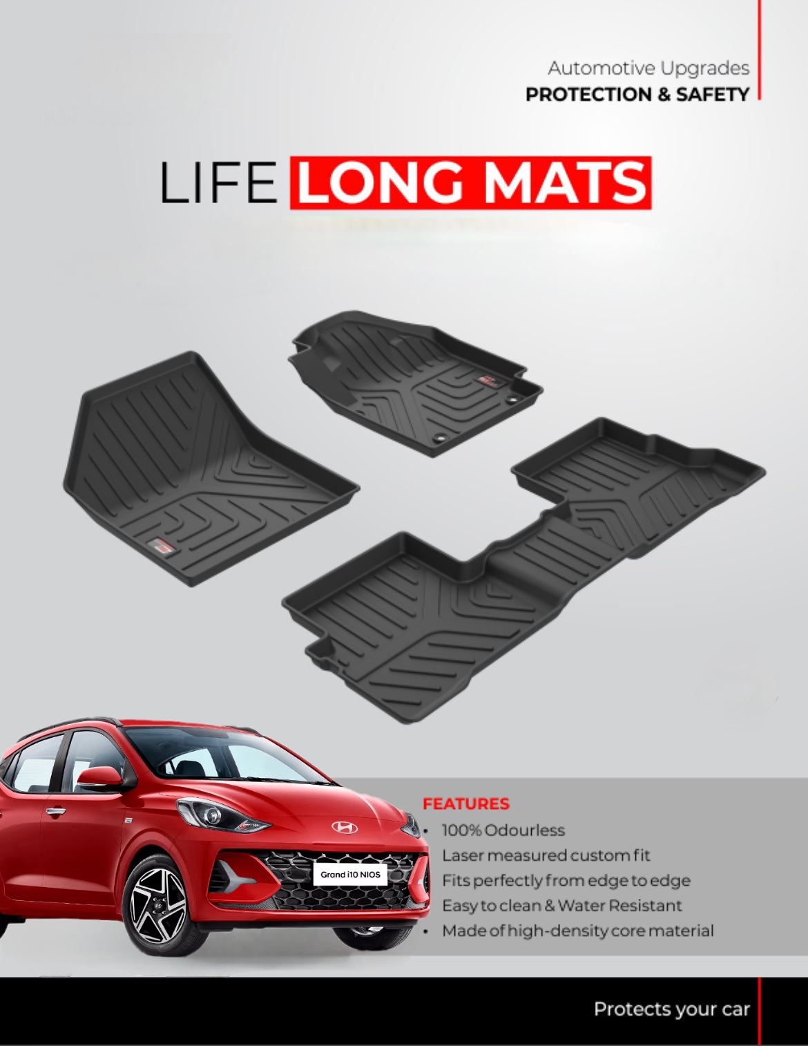 Grand I10 Nios Life Long GFx Floor Mat