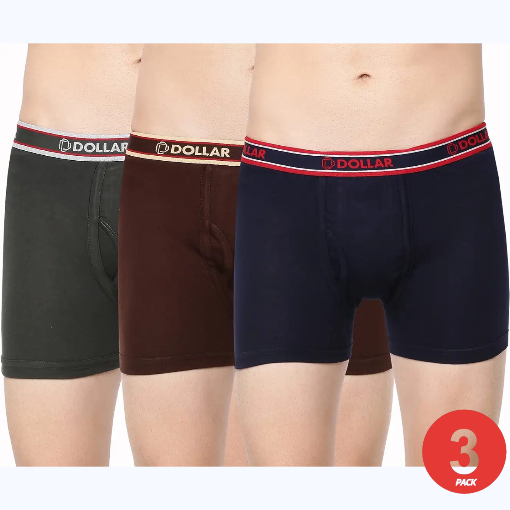 Dollar Interlock Trunk Underwear For Men (Pack Of 3)