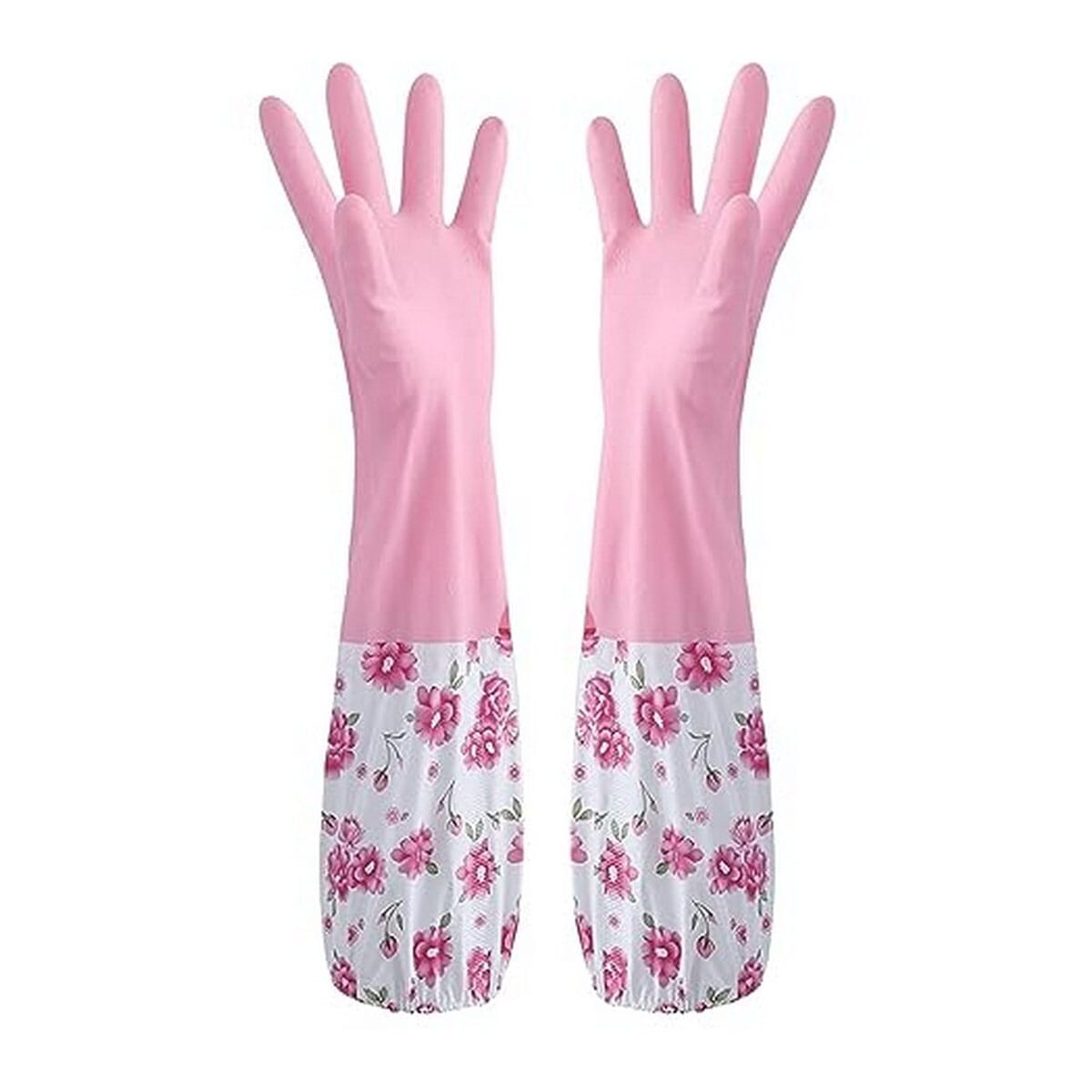 Waterproof Dish Washing And Cleaning Gloves (1pair) - Multicolor