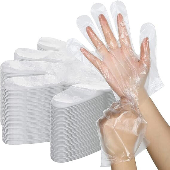 500Pcs Disposable PE Food Prep Gloves
