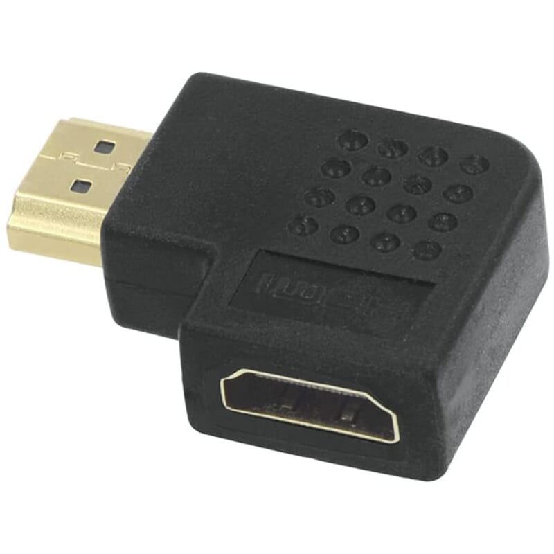 90° Right-Angle HDMI Adapter – Male To Female Port Saver Vertical Flat Design
