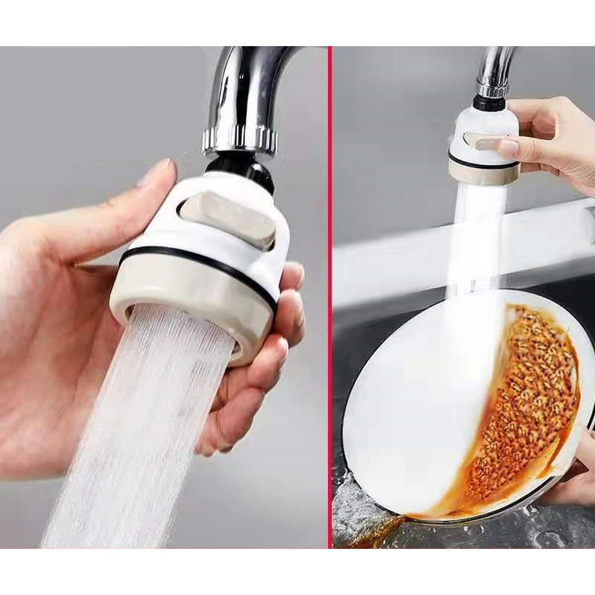3-Mode Pressurized Faucet Aerator – Water-Saving Splash-Proof Tap Nozzle Filter