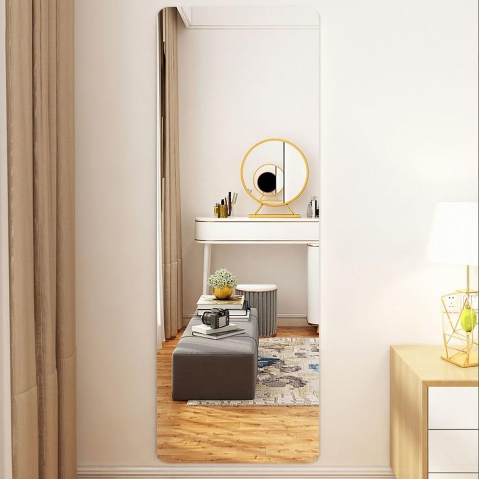 LXP 120×40cm Self-Adhesive Acrylic Full-Length Wall Mirror