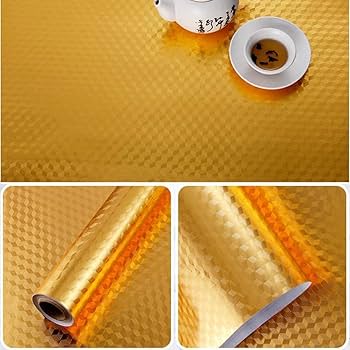 3M Self-Adhesive Aluminum Foil Sticker Roll, Oil-Proof Heat-Resistant Kitchen Wall Film