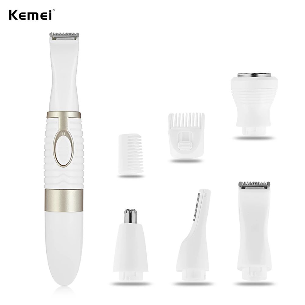 Kemei KM-PG500 4-In-1 Electric Trimmer For Nose Ear Beard And Eyebrow Hair