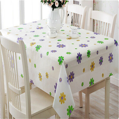 Waterproof and Oil Proof Table Cloth For Kitchen Decorative Dining Table Cover  - Multicolor