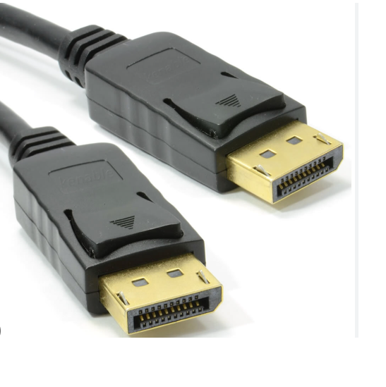 1M DisplayPort Plug-To-Plug Cable With Gold-Plated Connectors - Black