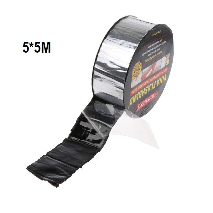 5×5M Aluminum Foil Butyl Rubber Repair Tape For RV Roof And Marine Sealing - Multicolor