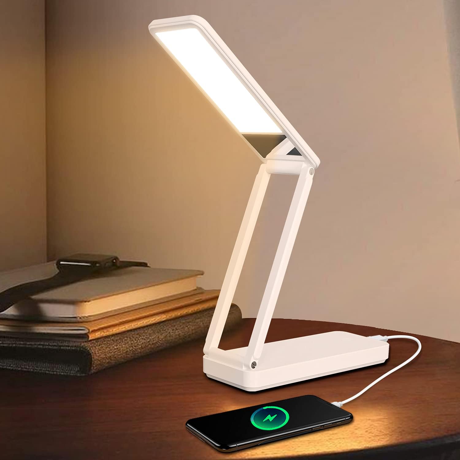 Rechargeable USB LED Touch Study Lamp With Eye Protection - Multicolor