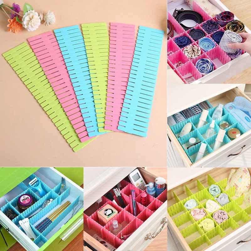 4-Piece Adjustable Expandable Drawer Divider Organizers - Multicolor