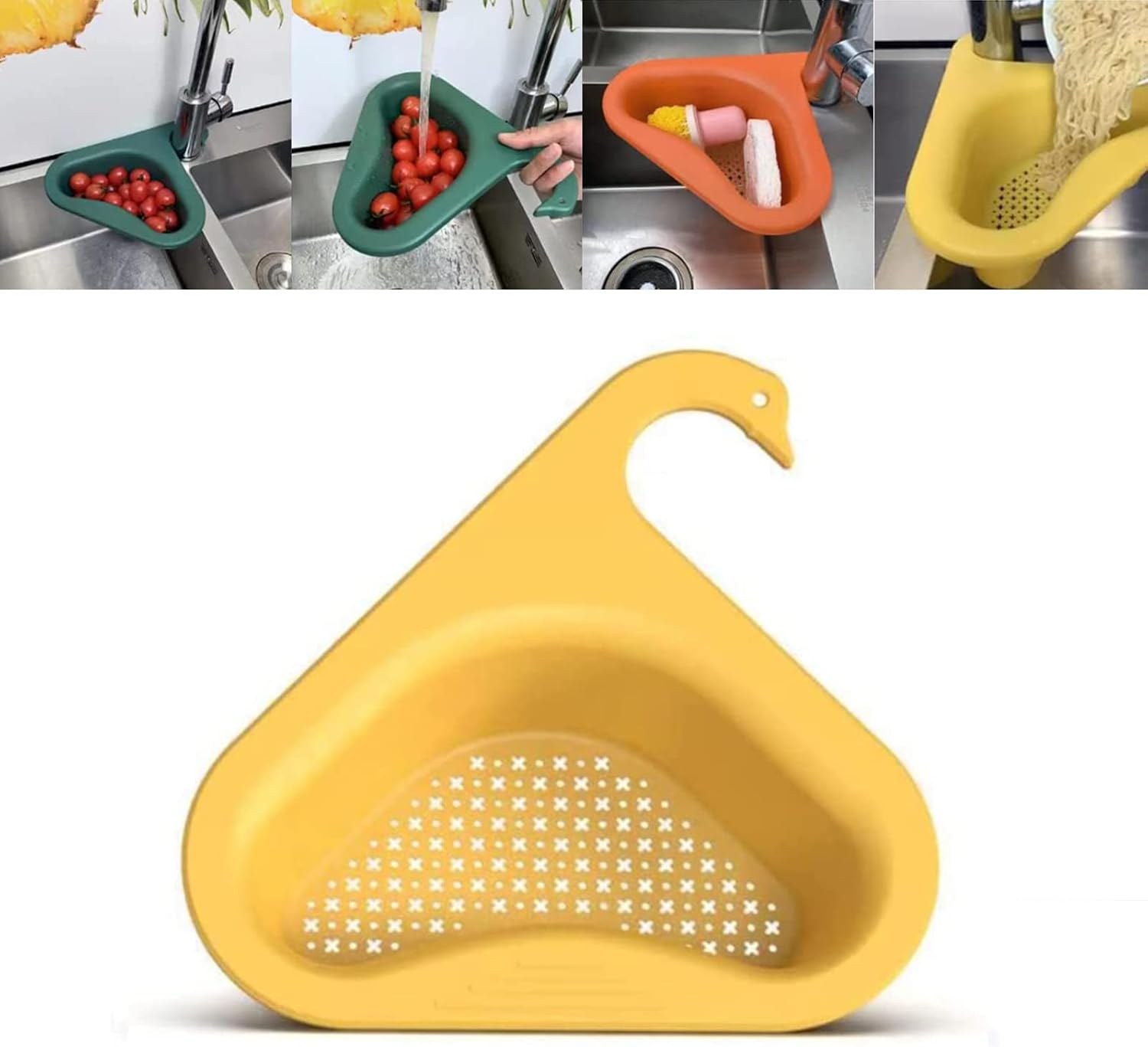 Swan Shape Kitchen Sink Drain Basket Strainer - Multicolor