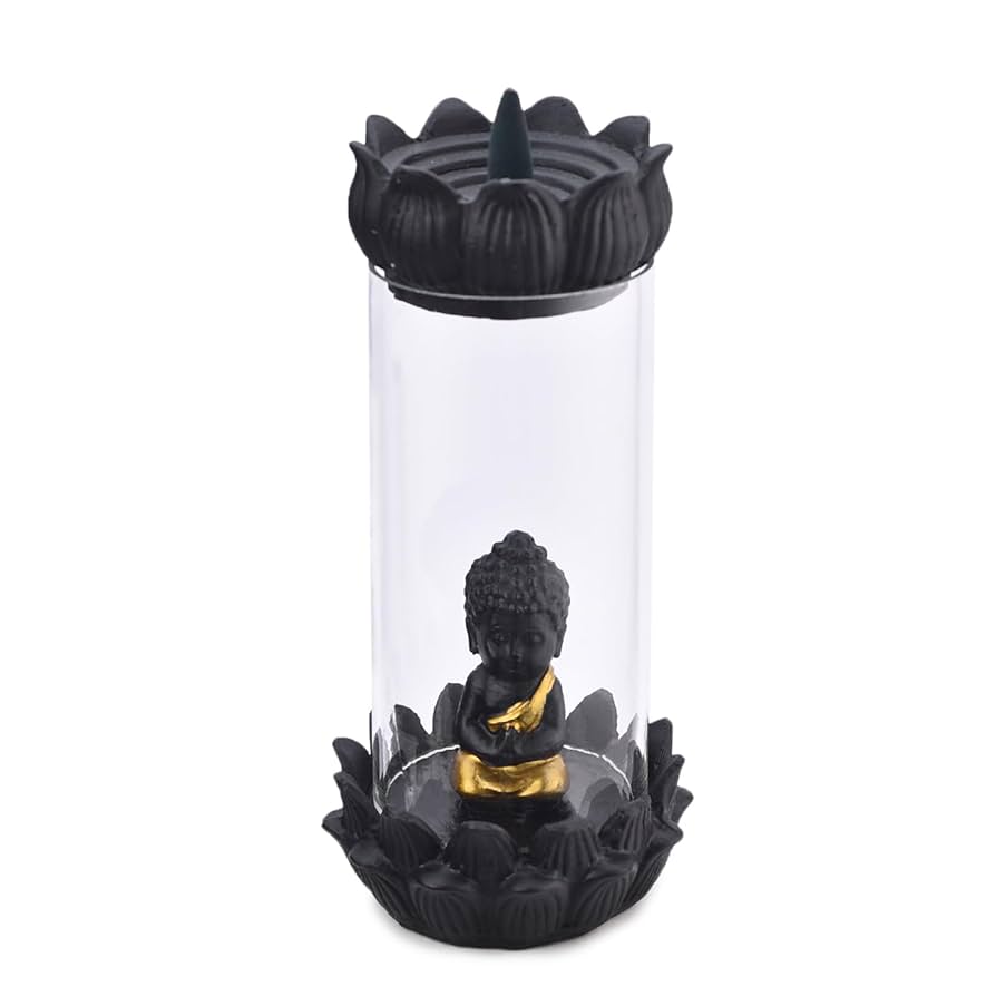 HaridwarDivine Adiyogi Shivling Backflow Incense Fountain – Black Color