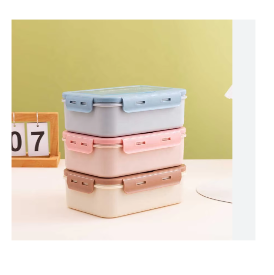 900ml Leakproof Lunch Box With Fork, Spoon And Dipping Tray – Blue Color