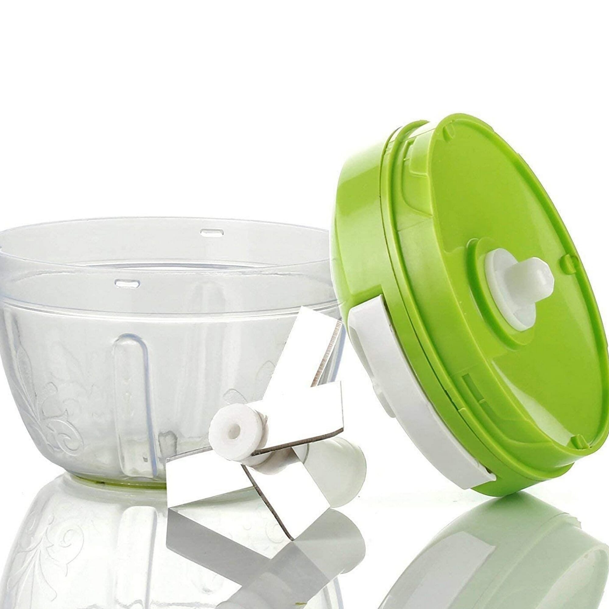Easy Spin Hand-Pull Vegetable Cutter – Green Color