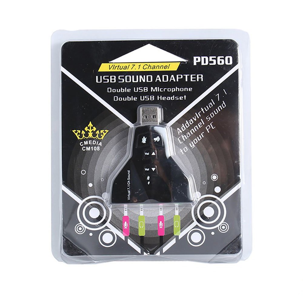 SAISAN™ Virtual 7.1 USB Sound Card – Mic And Speaker Adapter
