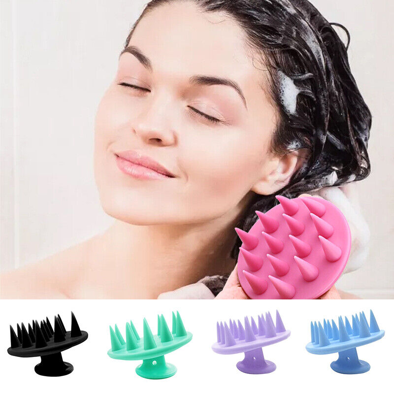 NepLiving Silicone Scalp Massager Shampoo Brush – Multicolor
