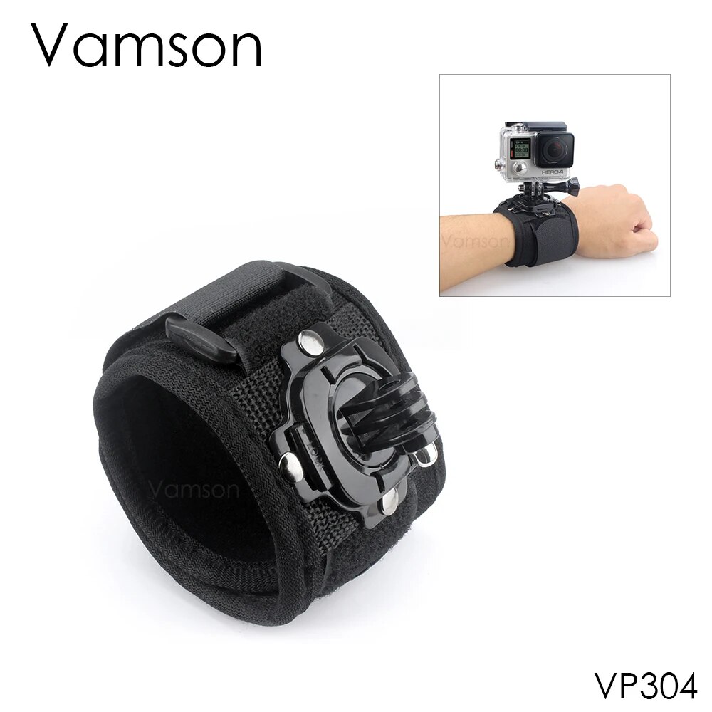 VictoryEagle 360° Rotating Hand Strap Mount For GoPro And Action Cameras – Black