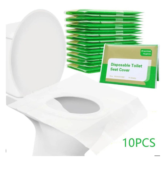 10-Piece Disposable Toilet Seat Covers – Water-Soluble And Portable (Multicolor)